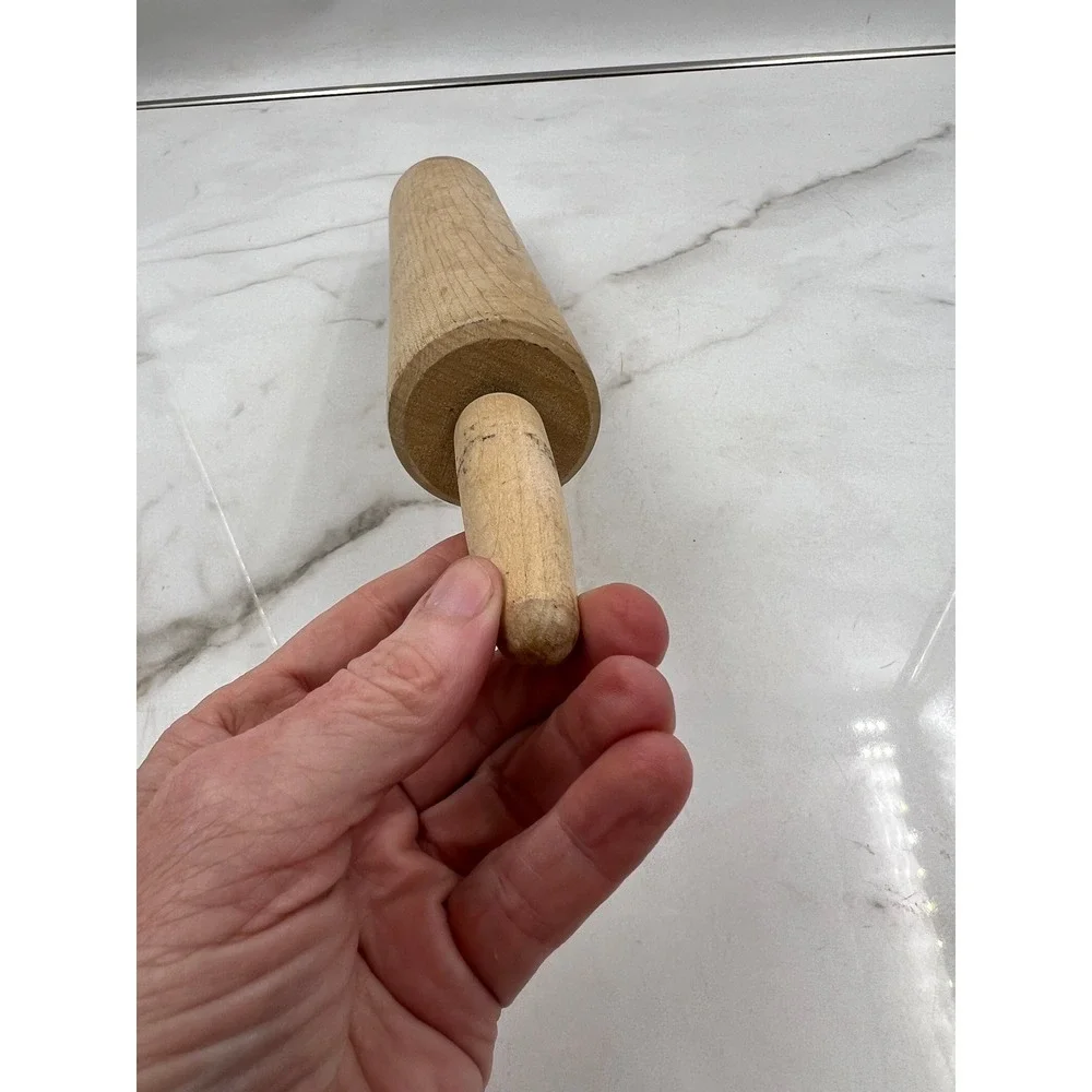 Vintage Solid Wood Rolling Pin 16.5 Inch Classic Kitchen Baking Tool Farmhouse